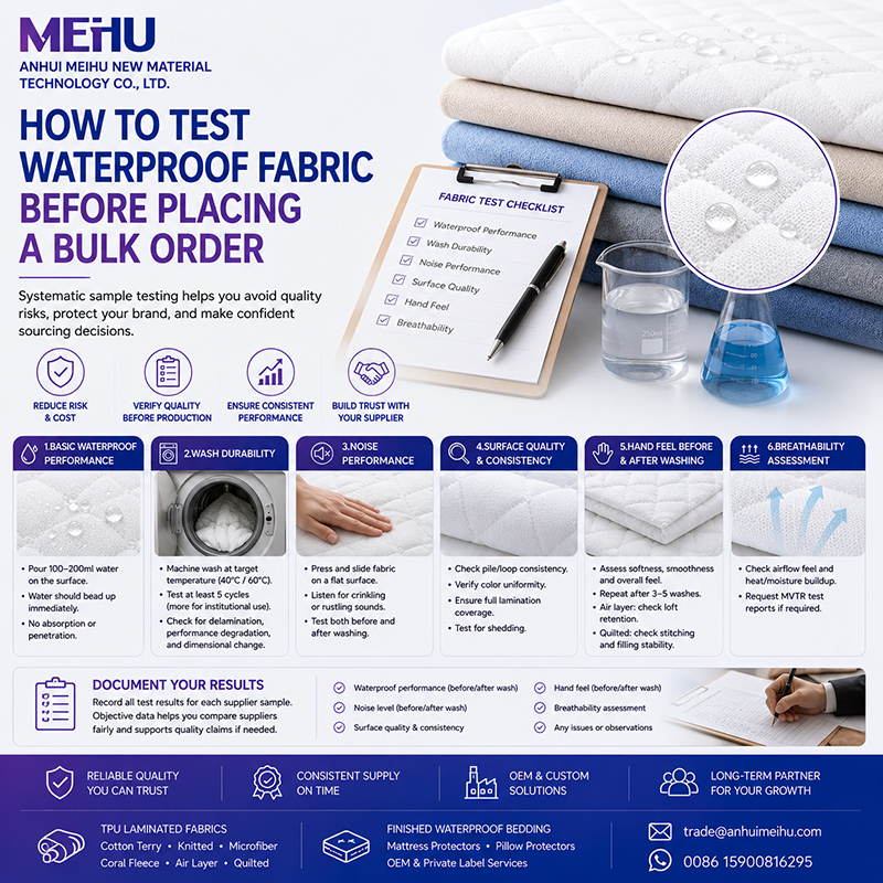How to Test Waterproof Fabric Before Placing a Bulk Order